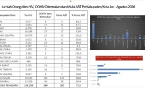386 Kasus HIV Ditemukan di Sultra hingga Agustus 2026, Kendari dan Baubau Tertinggi